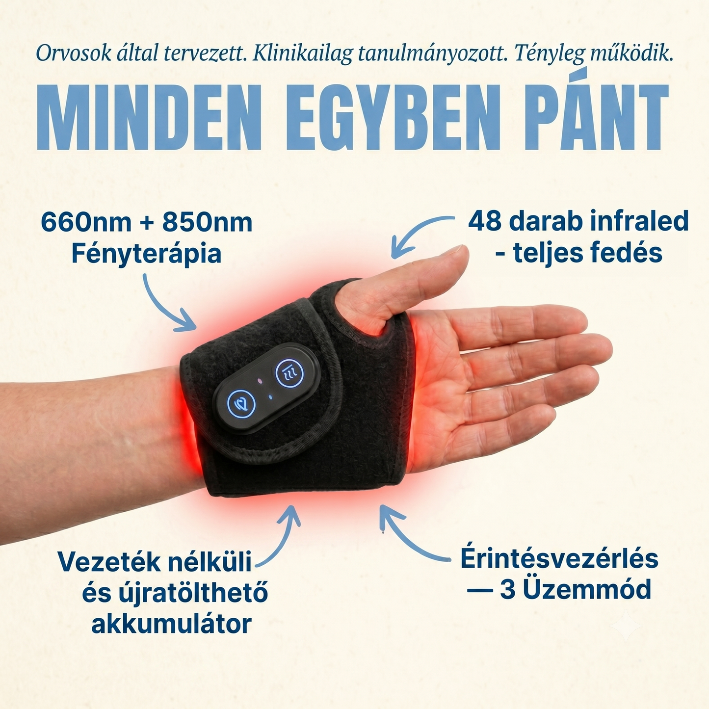 ReLuma™ Vörösfény-Terápiás Csuklópánt